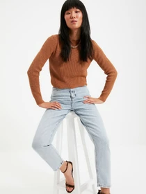Свитры и кардиганы Trendyol модель TWOAW22KZ0882/Camel Фото