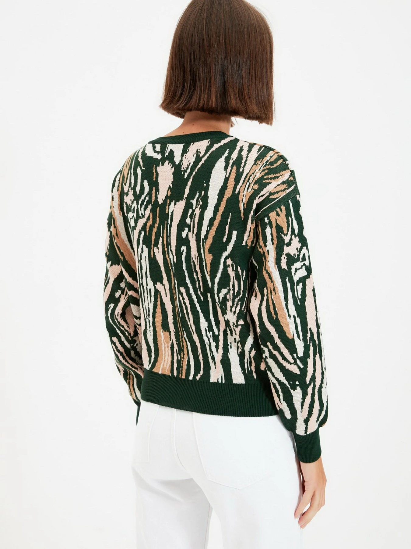 Свитры и кардиганы Trendyol модель TWOAW22KZ0909/Zumrut Yesili Свитры и кардиганы Trendyol модель TWOAW22KZ0909/Zumrut Yesili Фото