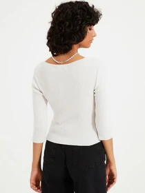 Свитры и кардиганы Trendyol модель TWOAW22KZ0977/Ekru Фото