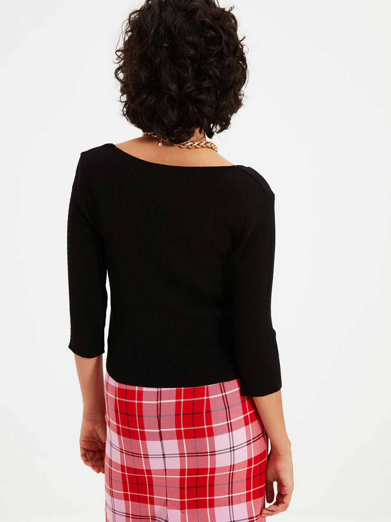 Свитры и кардиганы Trendyol модель TWOAW22KZ0977/Siyah Свитры и кардиганы Trendyol модель TWOAW22KZ0977/Siyah Фото