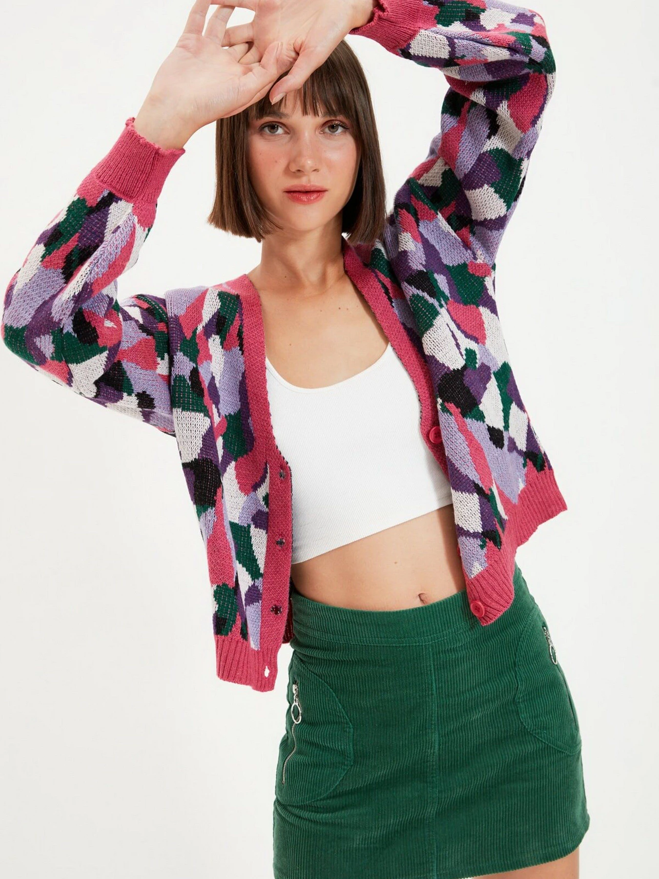 Свитры и кардиганы Trendyol модель TWOAW22KZ1163/Pembe Фото