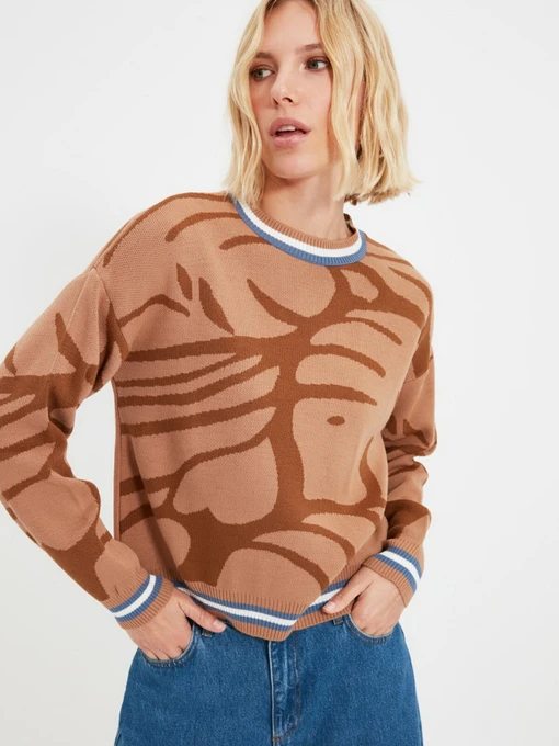 Свитры и кардиганы Trendyol модель TWOAW22KZ1212/Camel Фото