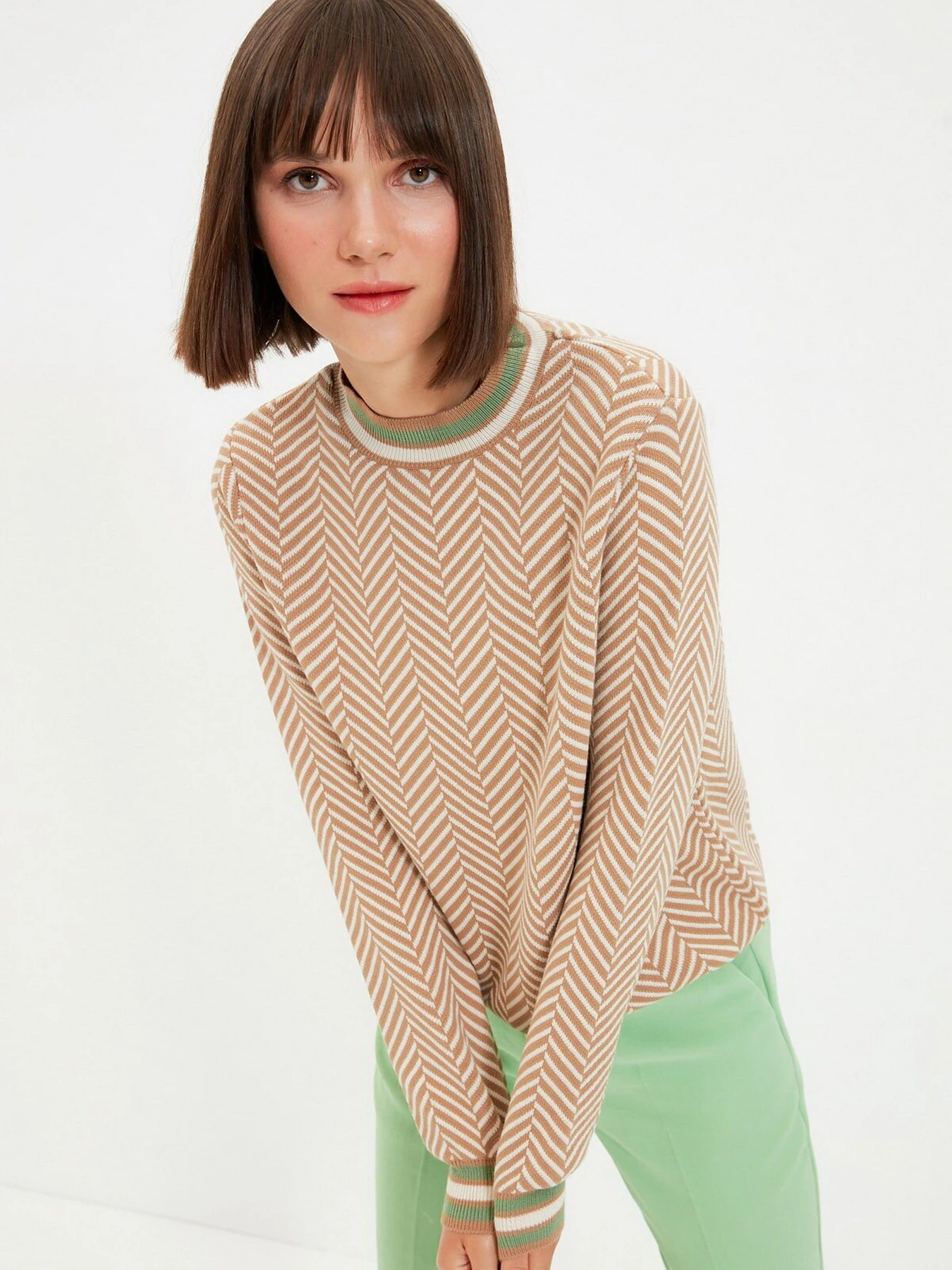 Свитры и кардиганы Trendyol модель TWOAW22KZ1322/Camel Свитры и кардиганы Trendyol модель TWOAW22KZ1322/Camel Фото
