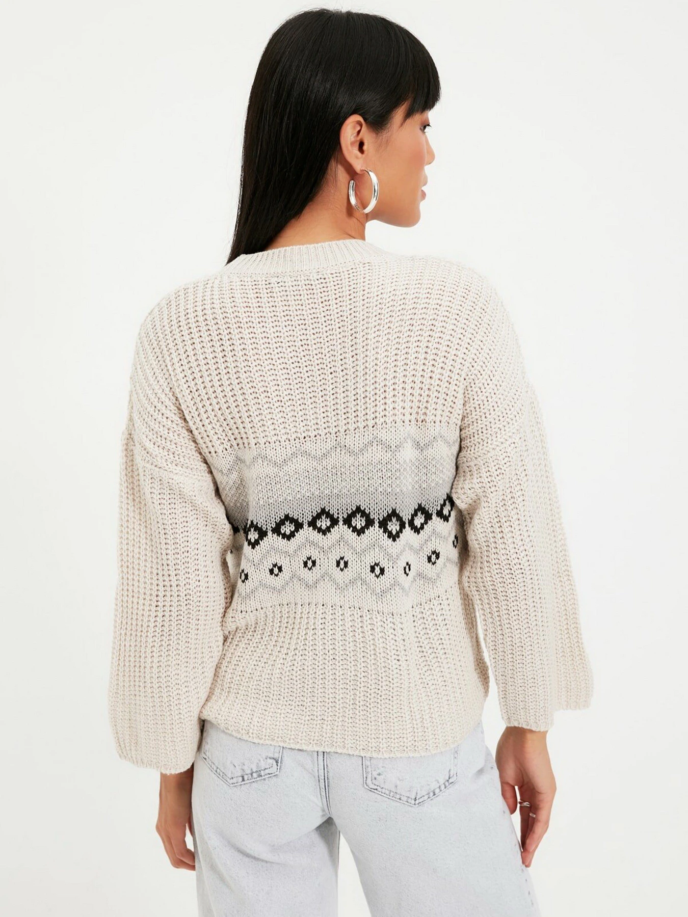 Свитры и кардиганы Trendyol модель TWOAW22KZ1491/Ekru Свитры и кардиганы Trendyol модель TWOAW22KZ1491/Ekru Фото
