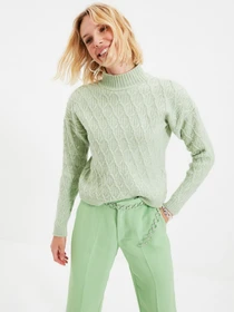 Свитры и кардиганы Trendyol модель TWOAW22KZ1554/Mint Фото