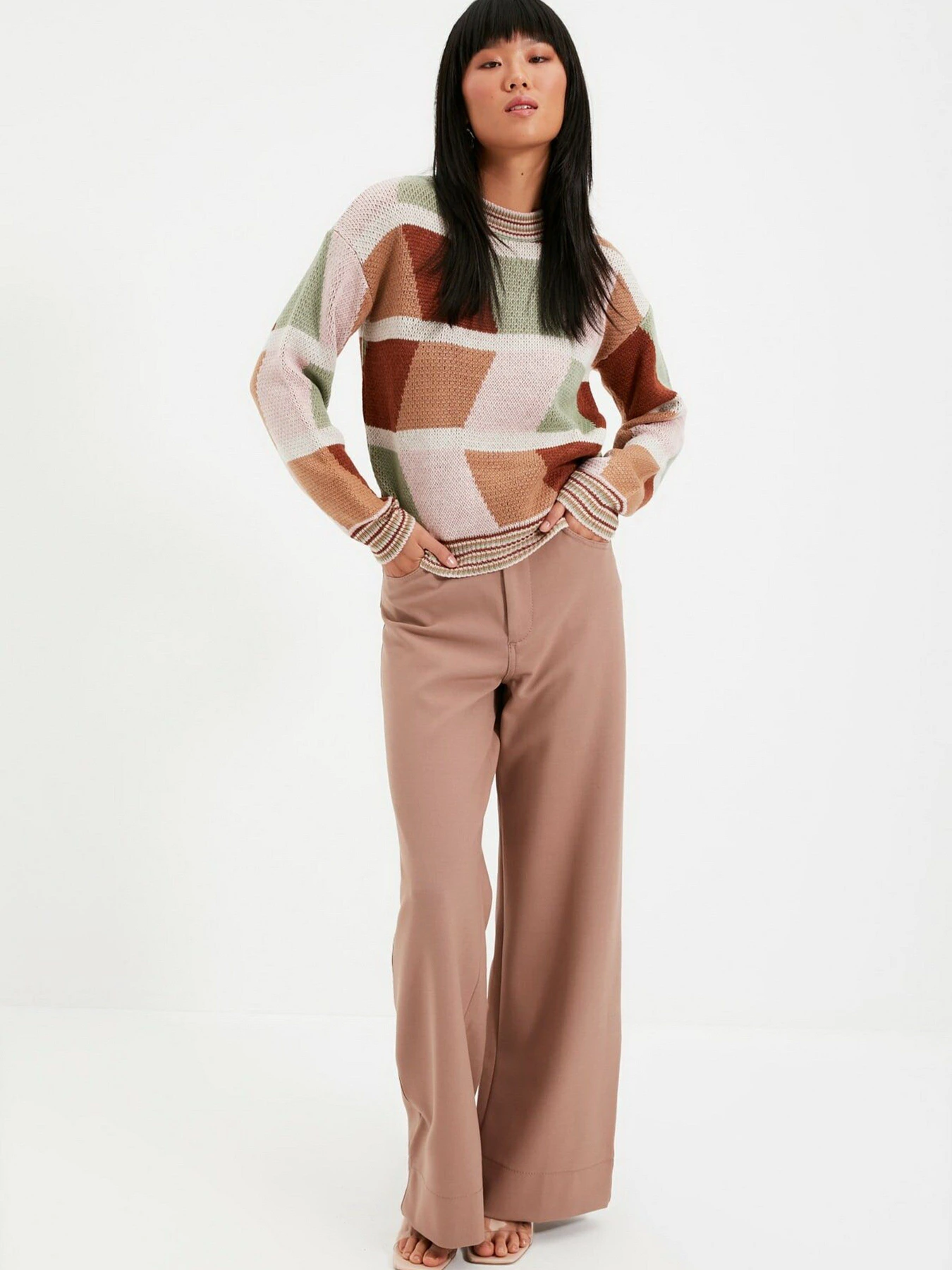 Свитры и кардиганы Trendyol модель TWOAW22KZ1664/Camel Свитры и кардиганы Trendyol модель TWOAW22KZ1664/Camel Фото