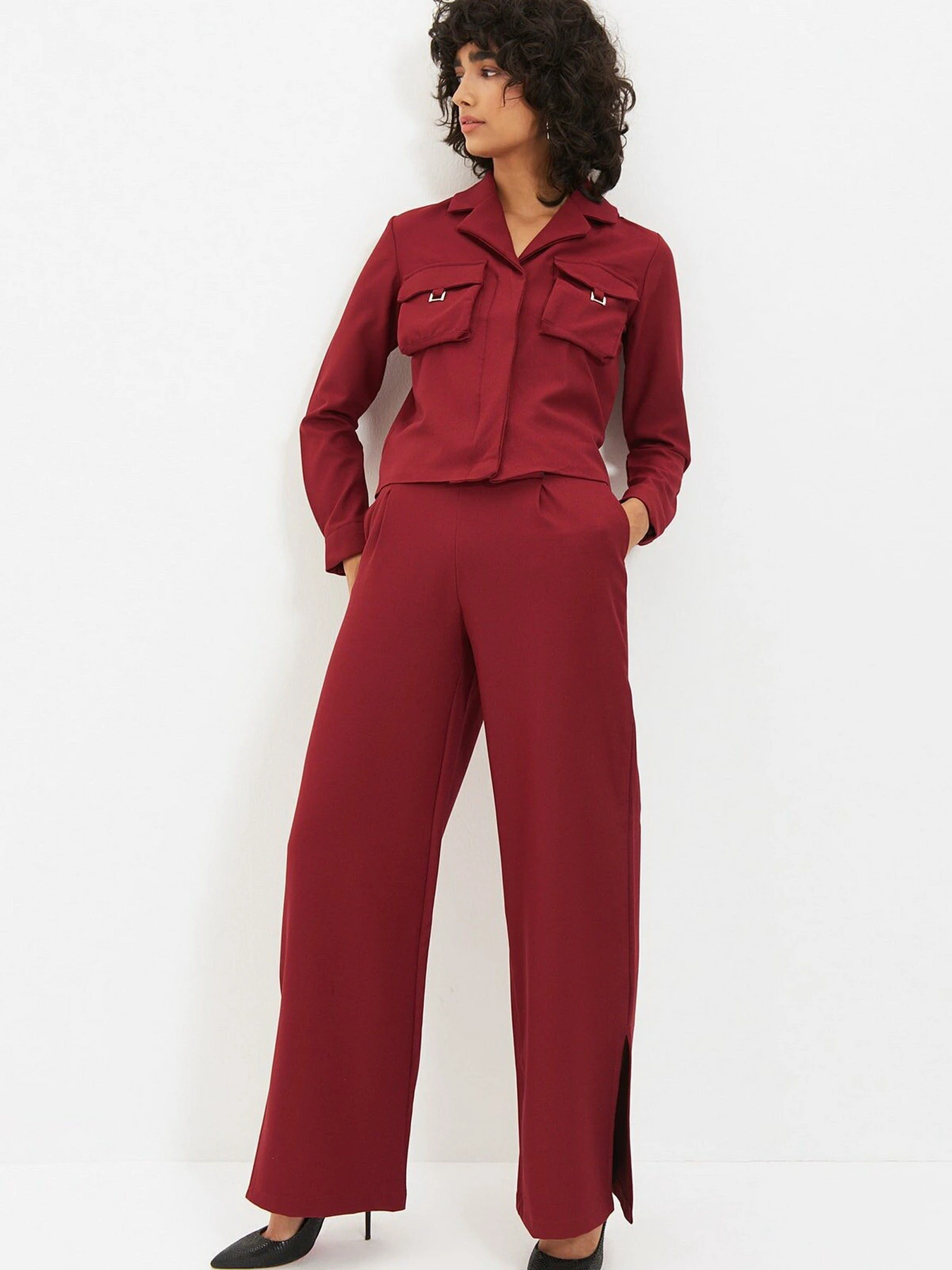 Штани Trendyol модель TWOAW22PL0038/Bordo Штани Trendyol модель TWOAW22PL0038/Bordo Фото