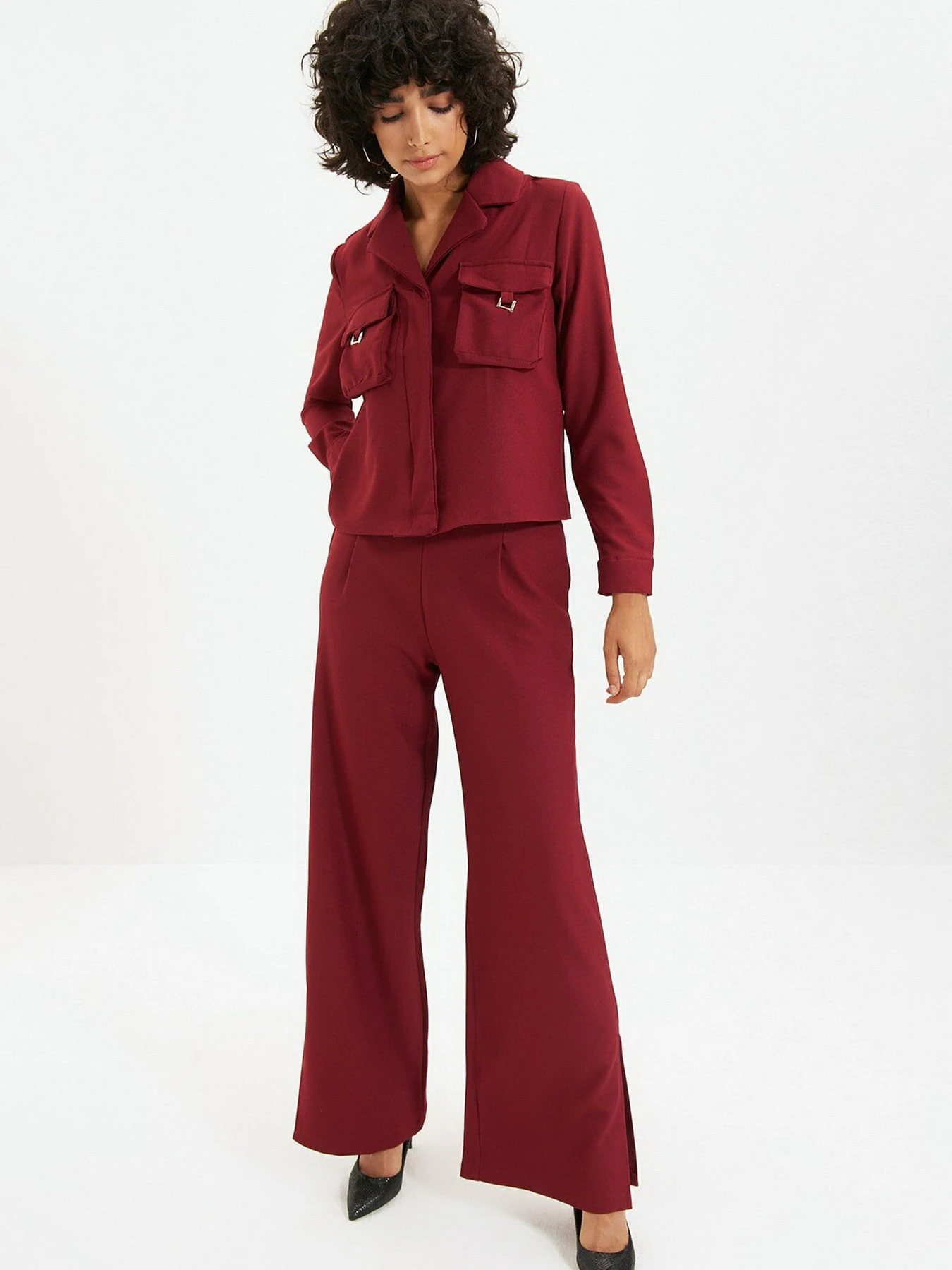 Штани Trendyol модель TWOAW22PL0038/Bordo Штани Trendyol модель TWOAW22PL0038/Bordo Фото