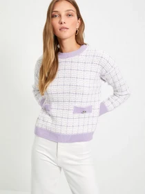 Свитры и кардиганы Trendyol модель TWOAW21KZ0031/Lila Фото