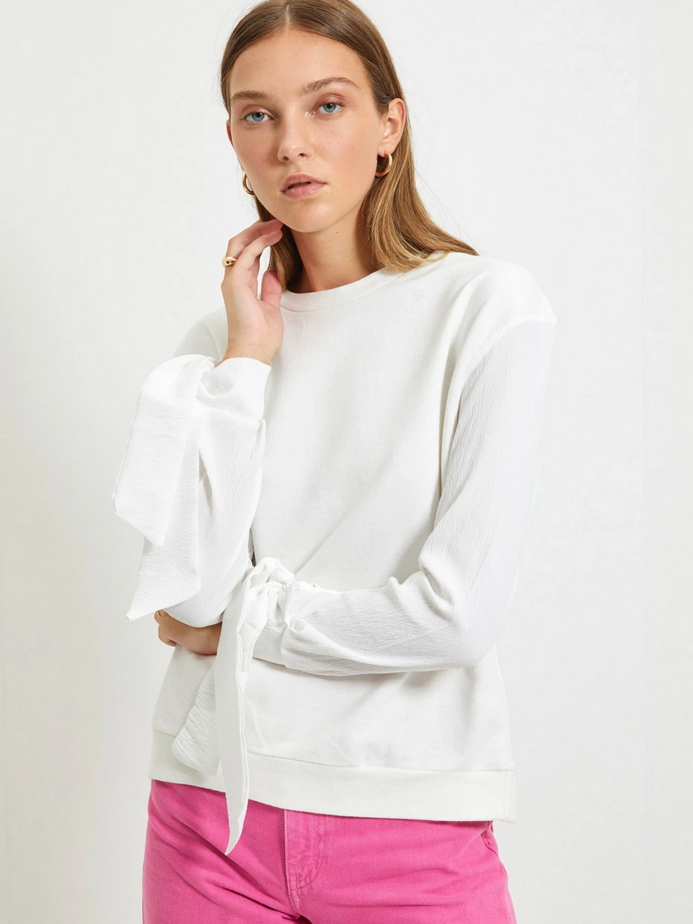 Рубашки Trendyol модель TWOAW22BZ0106/Ekru Рубашки Trendyol модель TWOAW22BZ0106/Ekru Фото