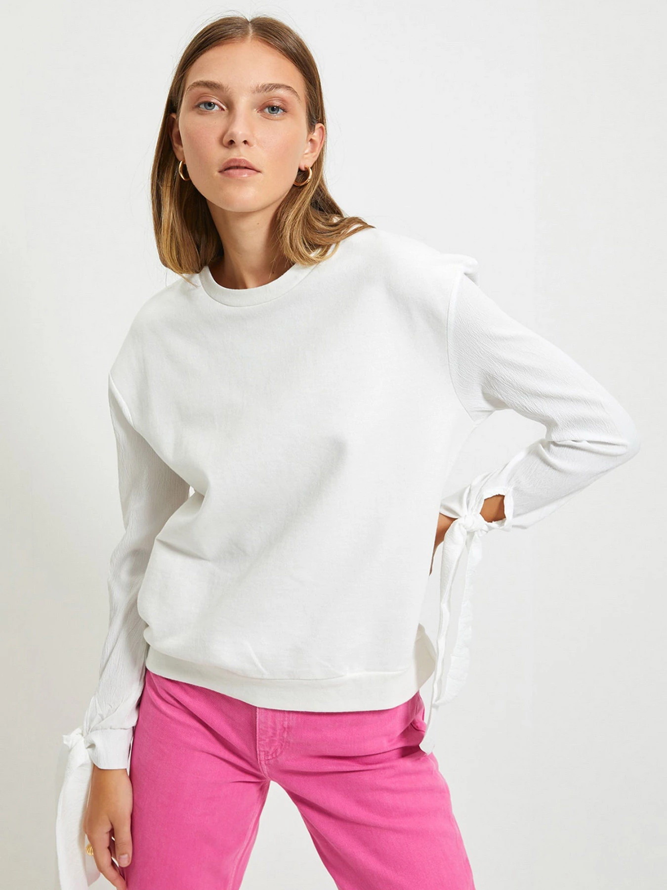 Рубашки Trendyol модель TWOAW22BZ0106/Ekru Рубашки Trendyol модель TWOAW22BZ0106/Ekru Фото