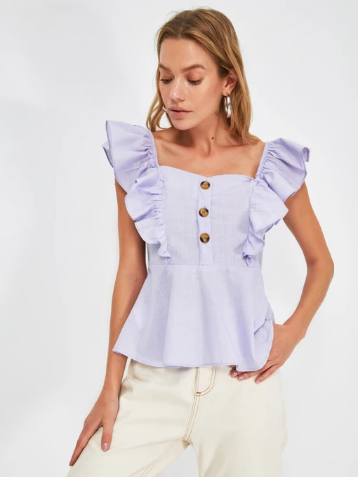 Рубашки Trendyol модель TWOSS20BZ1268/Lila Фото