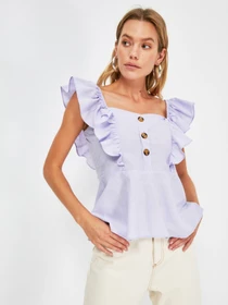 Рубашки Trendyol модель TWOSS20BZ1268/Lila Фото