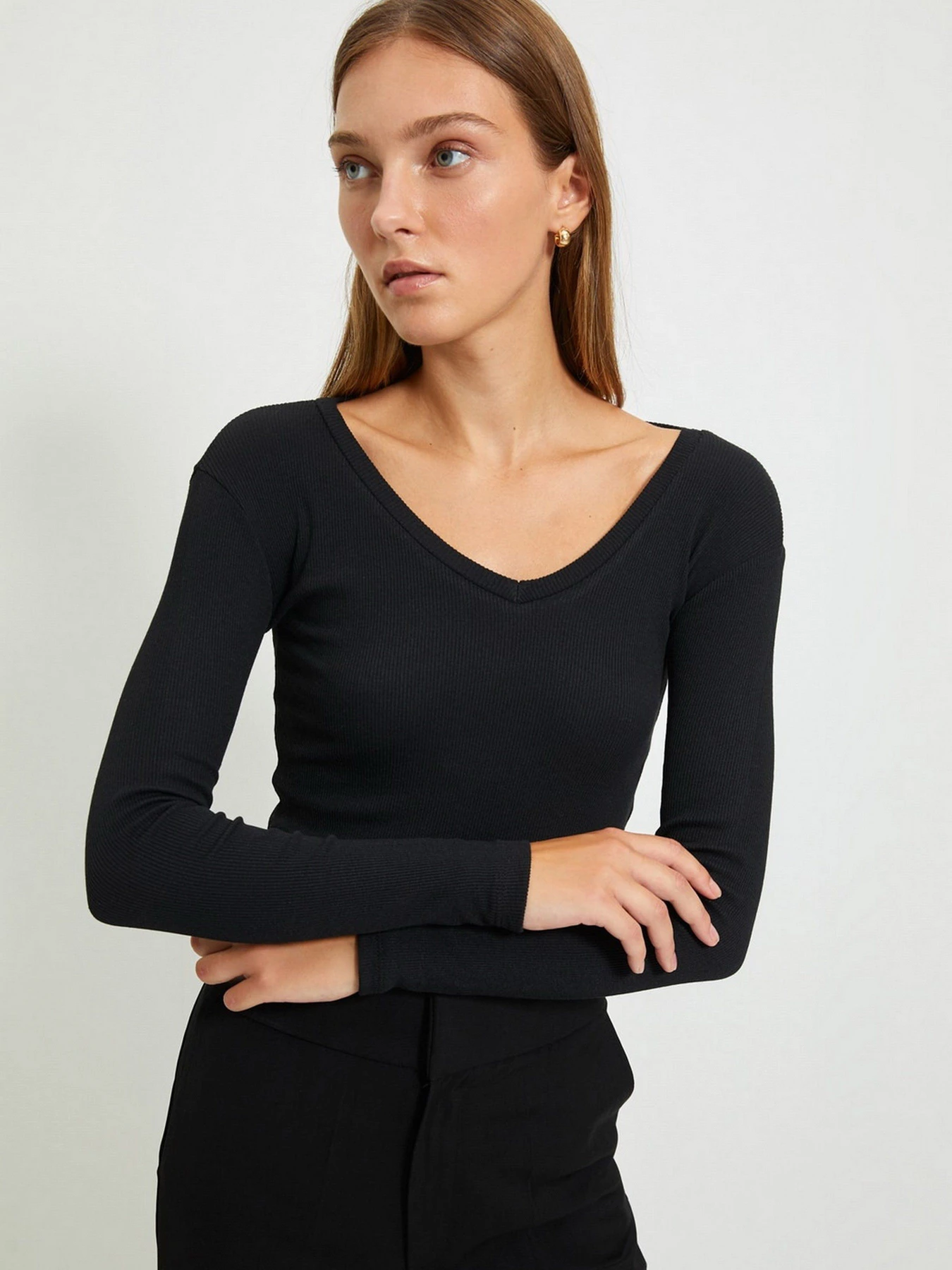Худи и свитшоты Trendyol модель TWOAW22BZ0129/Siyah-Kahverengi Худи и свитшоты Trendyol модель TWOAW22BZ0129/Siyah-Kahverengi Фото