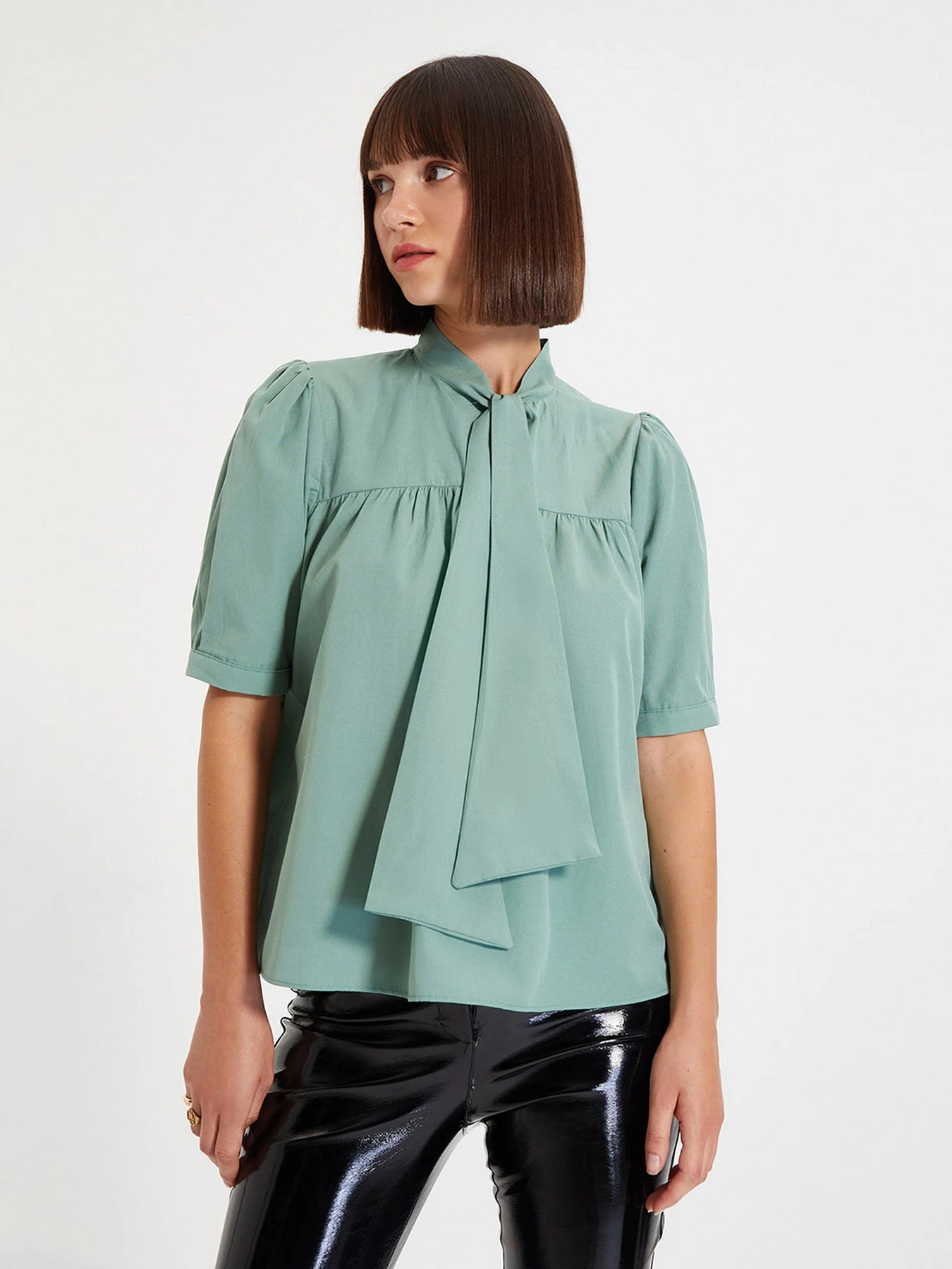 Рубашки Trendyol модель TWOAW22BZ0167/Mint Рубашки Trendyol модель TWOAW22BZ0167/Mint Фото