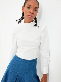 Рубашки Trendyol модель TWOAW22BZ0185/Ekru Фото