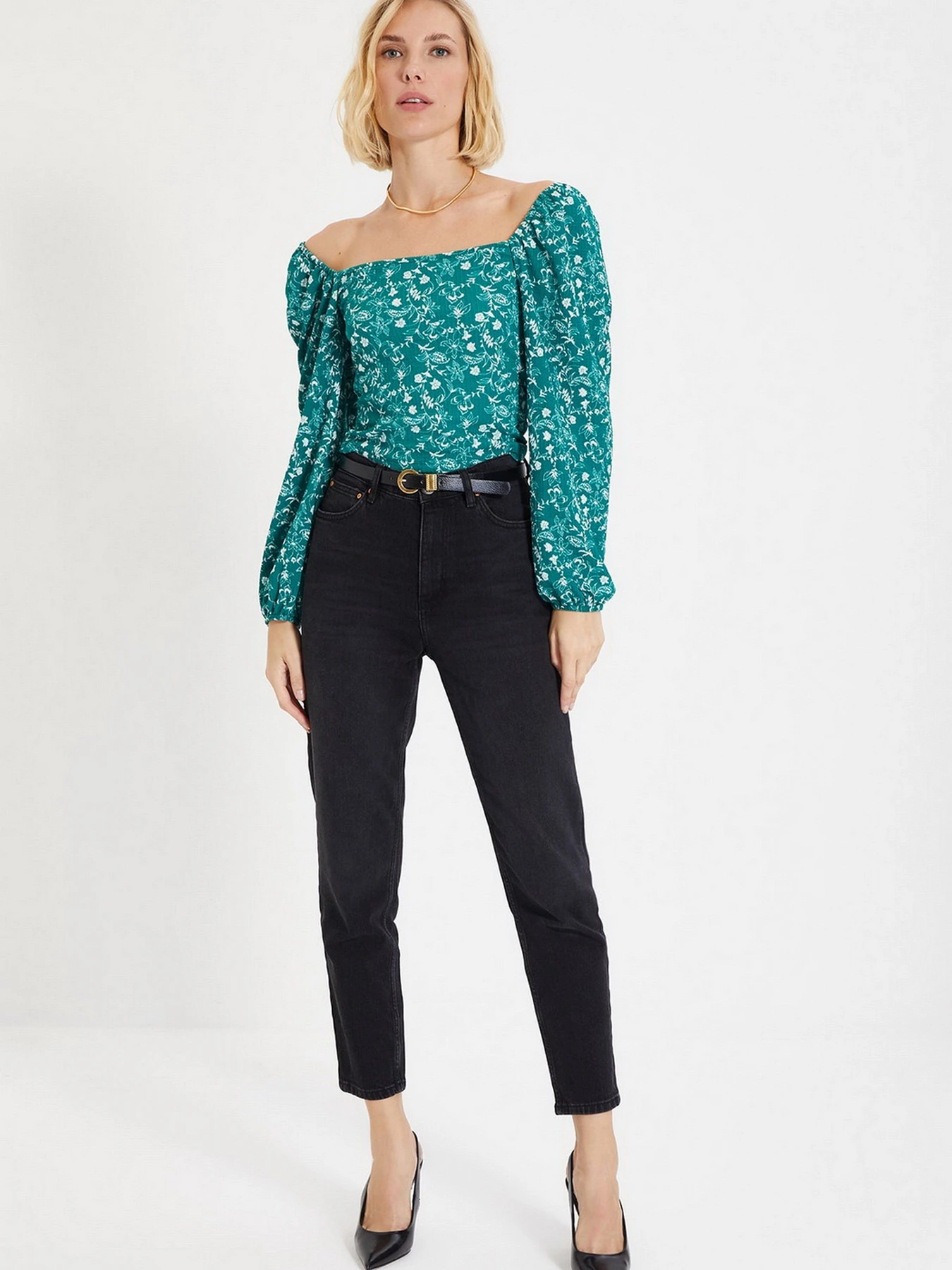 Рубашки Trendyol модель TWOAW22BZ0254/Yesil Рубашки Trendyol модель TWOAW22BZ0254/Yesil Фото