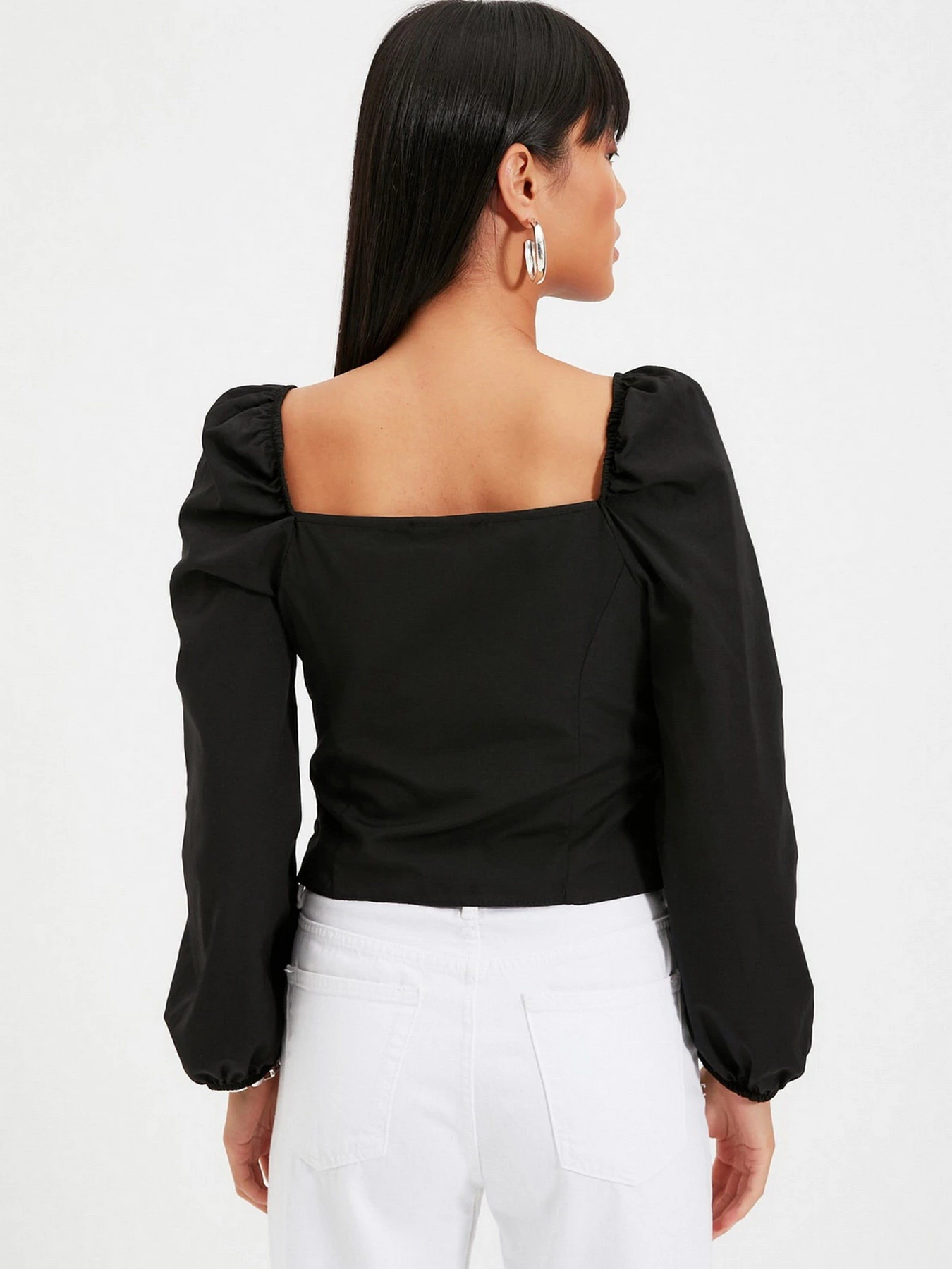 Рубашки Trendyol модель TWOAW22BZ0357/Siyah Рубашки Trendyol модель TWOAW22BZ0357/Siyah Фото