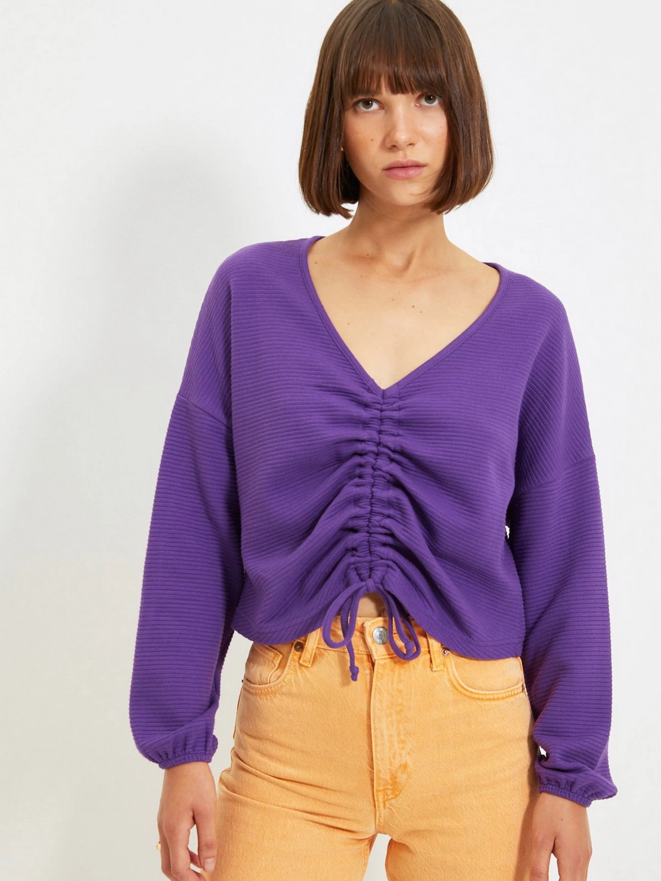 Рубашки Trendyol модель TWOAW22BZ0463/Mor Рубашки Trendyol модель TWOAW22BZ0463/Mor Фото