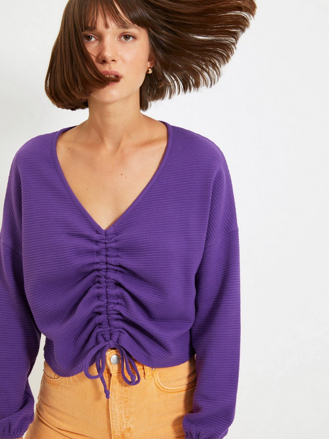 Рубашки Trendyol модель TWOAW22BZ0463/Mor Рубашки Trendyol модель TWOAW22BZ0463/Mor Фото