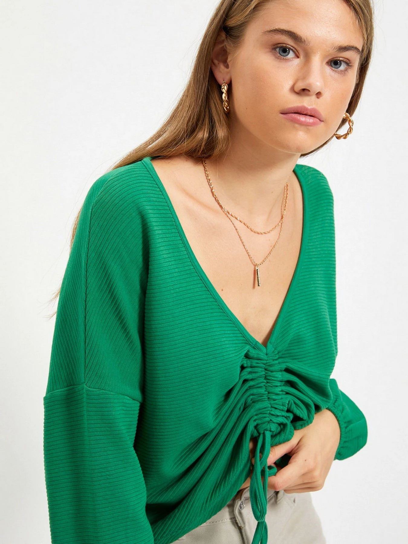 Рубашки Trendyol модель TWOAW22BZ0463/Yesil Рубашки Trendyol модель TWOAW22BZ0463/Yesil Фото