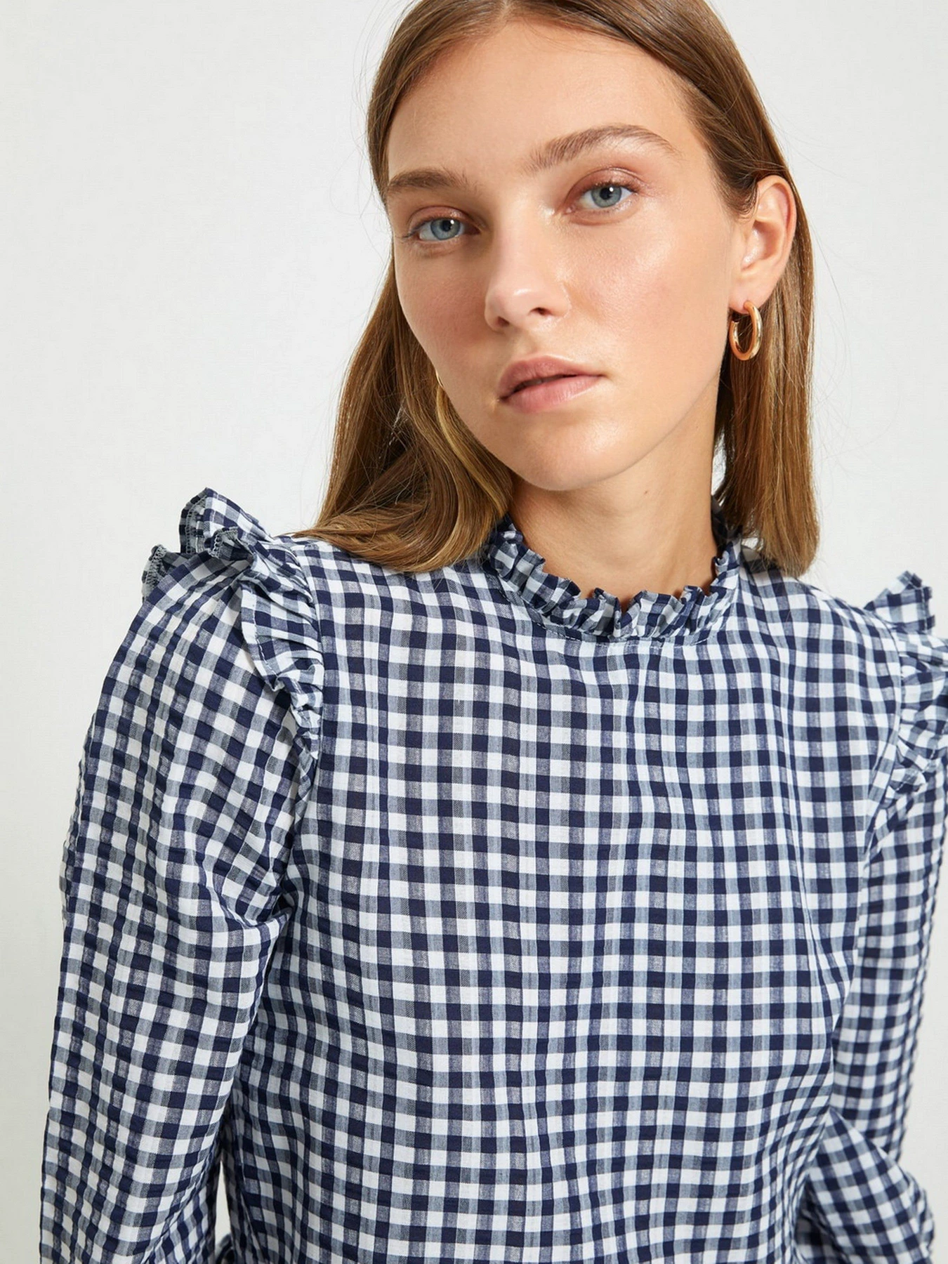 Рубашки Trendyol модель TWOAW22BZ0472/Indigo Рубашки Trendyol модель TWOAW22BZ0472/Indigo Фото