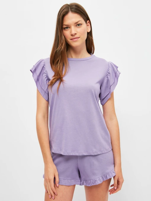 Одяг для дому та сну Trendyol модель THMSS21PT1356/Mor Фото