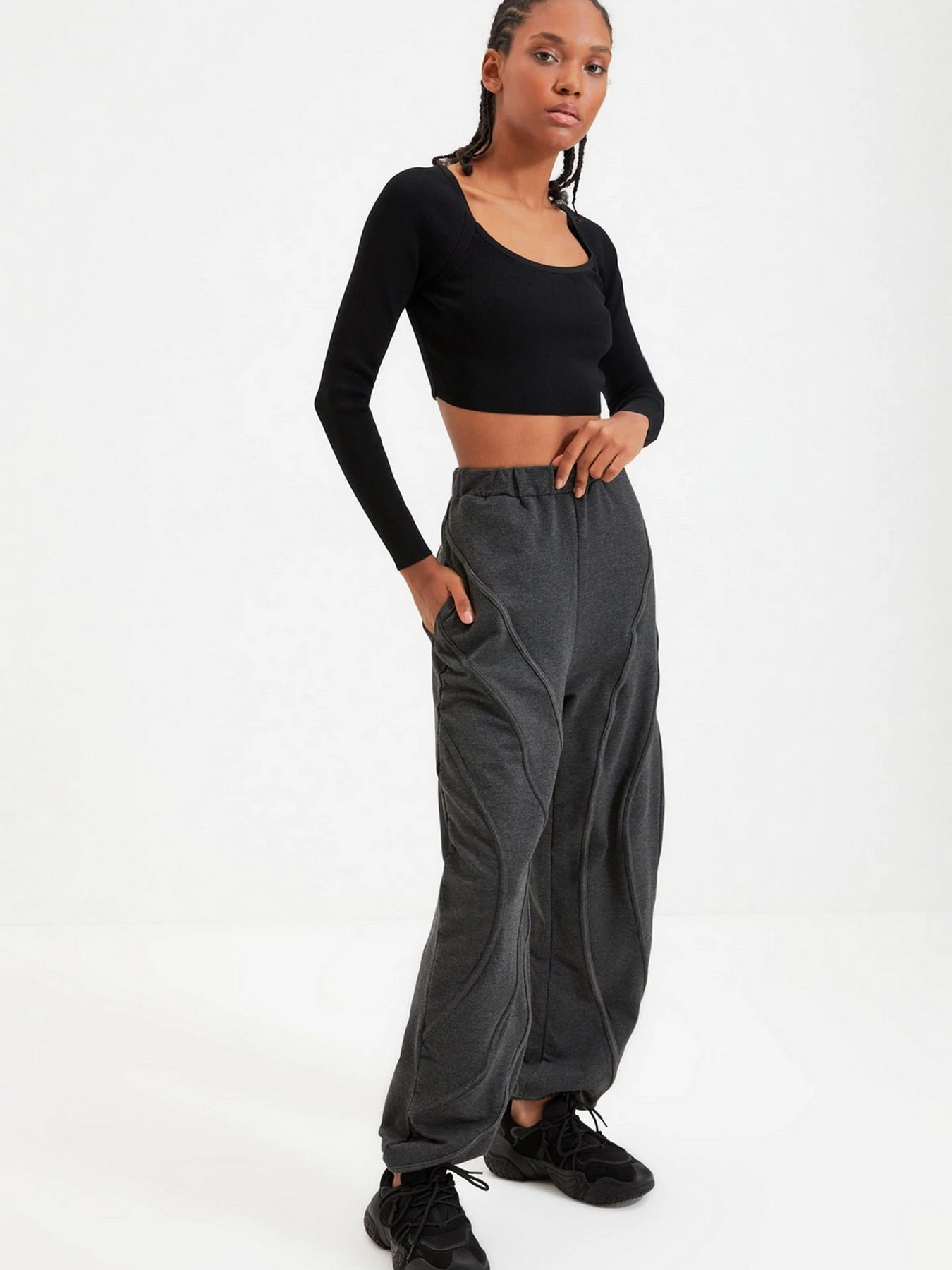 Брюки Trendyol модель TWOAW22EA0044/Antrasit Фото