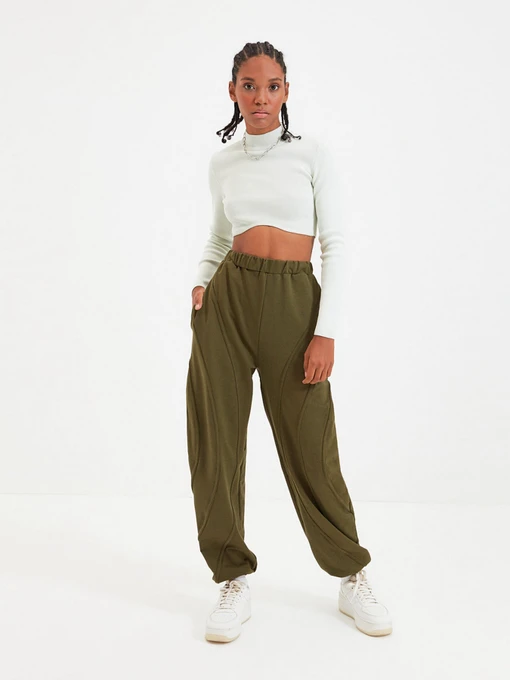 Брюки Trendyol модель TWOAW22EA0044/Haki Фото