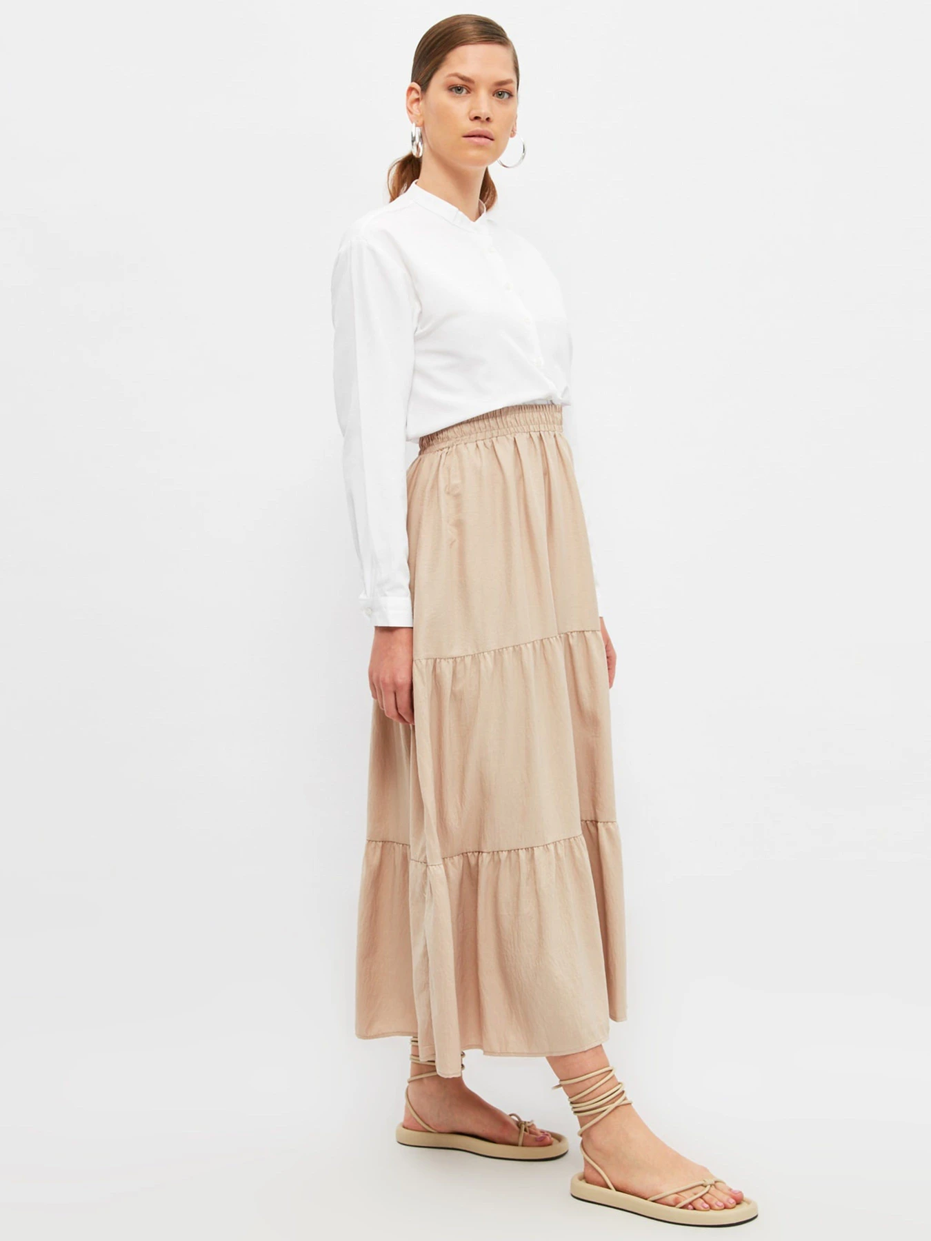 Юбки Trendyol модель TCTSS21EE0003/Bej Фото