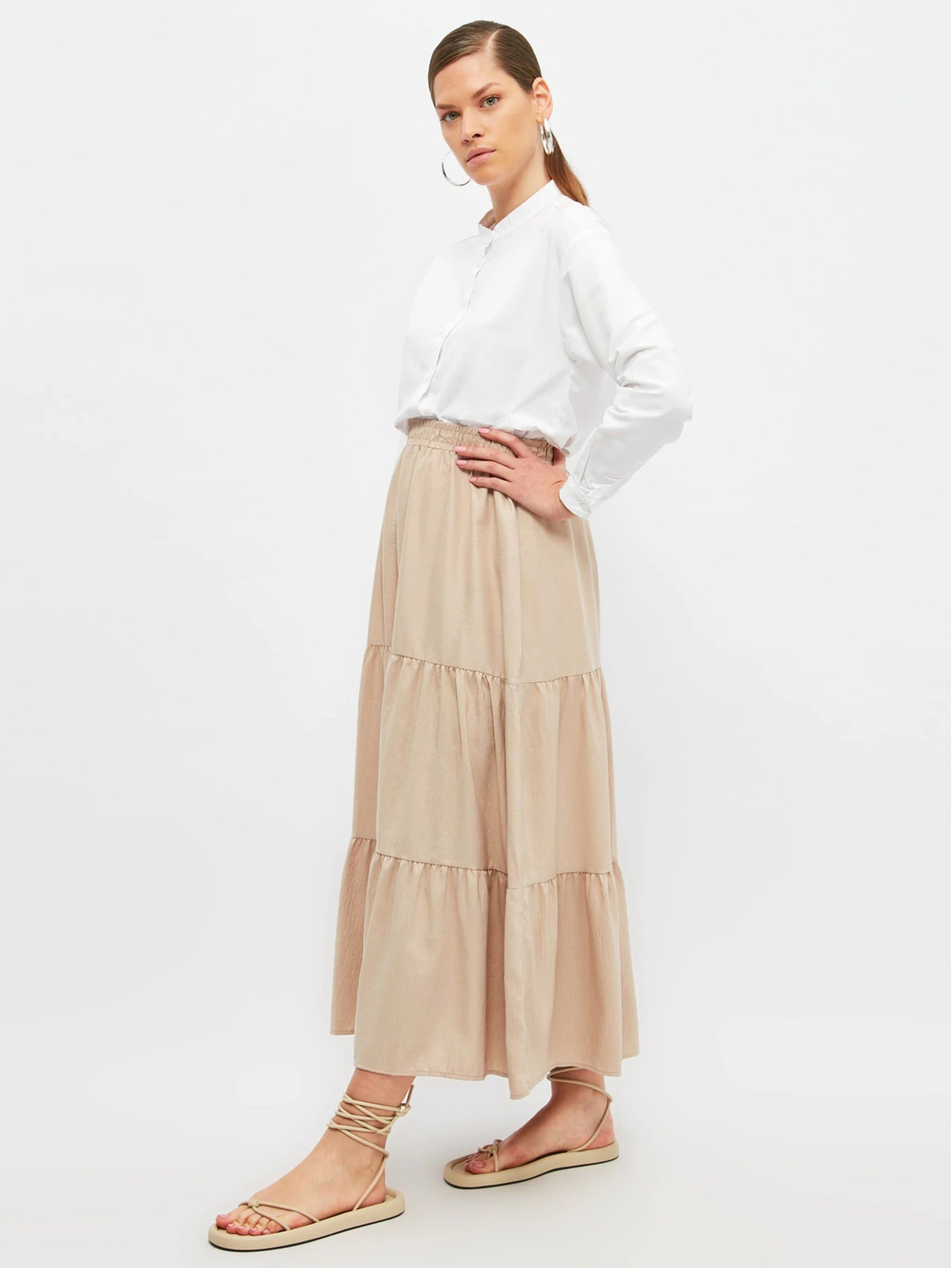 Юбки Trendyol модель TCTSS21EE0003/Bej Фото