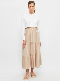 Юбки Trendyol модель TCTSS21EE0003/Bej Фото
