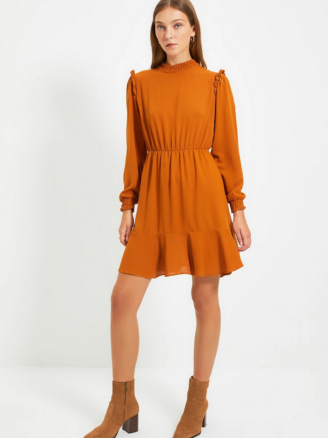 Платья Trendyol модель TWOAW22EL0504/Camel Платья Trendyol модель TWOAW22EL0504/Camel Фото