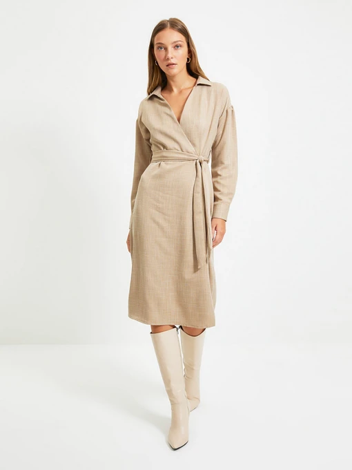 Платья Trendyol модель TWOAW22EL0524/Camel Фото