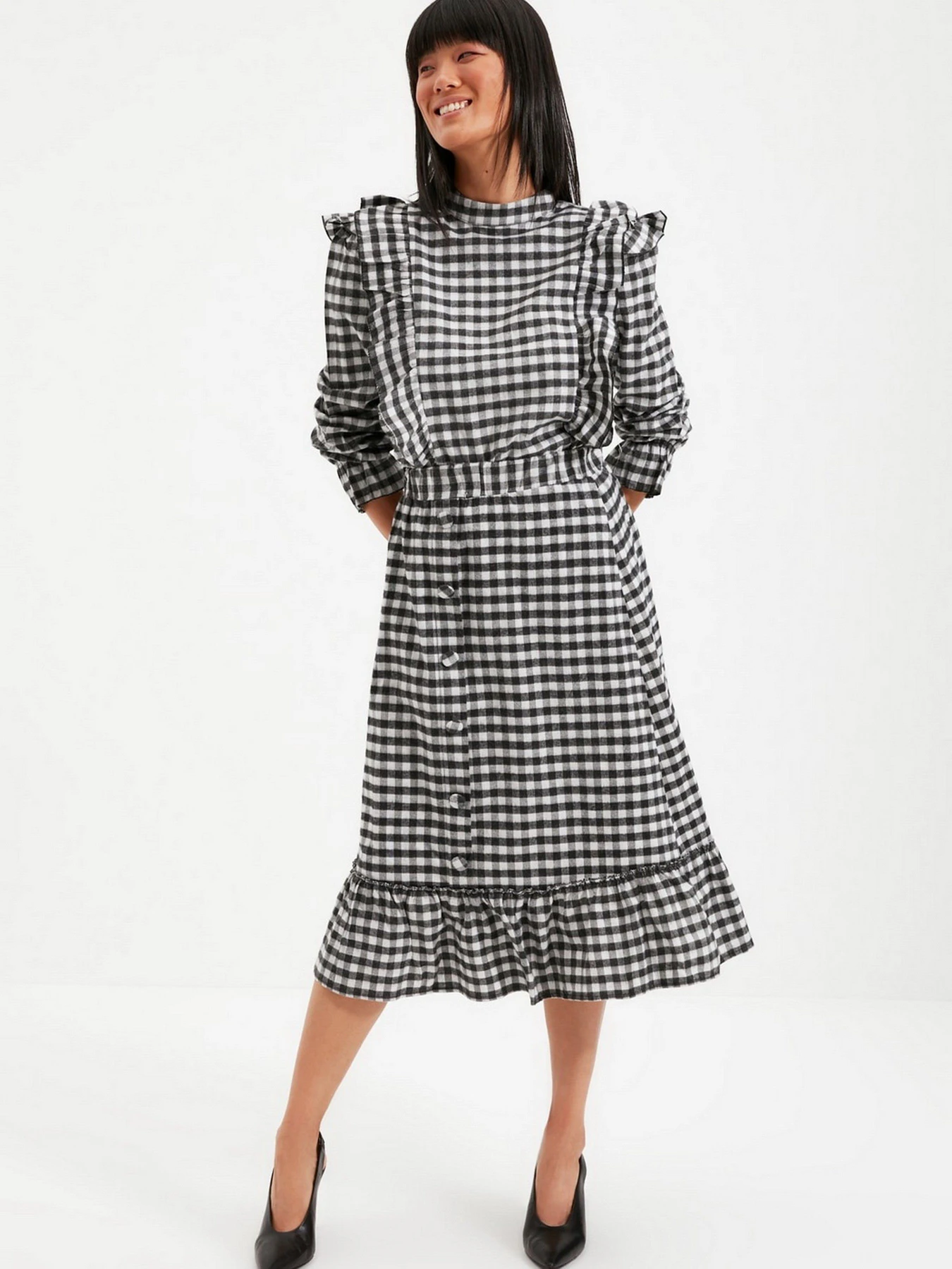 Юбки Trendyol модель TWOAW22ET0045/Siyah Фото
