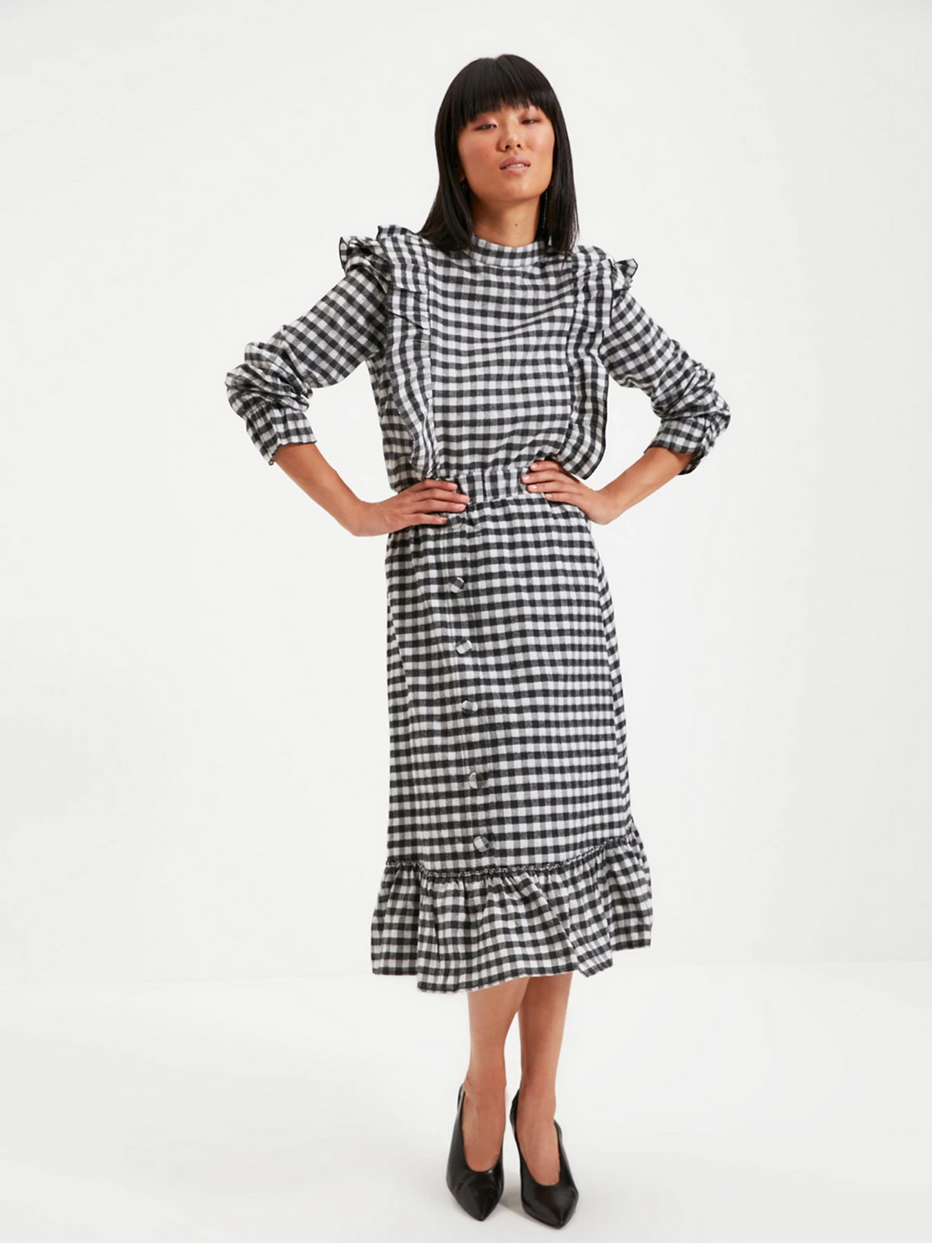 Юбки Trendyol модель TWOAW22ET0045/Siyah Фото