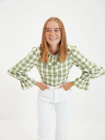 Рубашки Trendyol модель TWOAW22GO0123/Yesil Фото