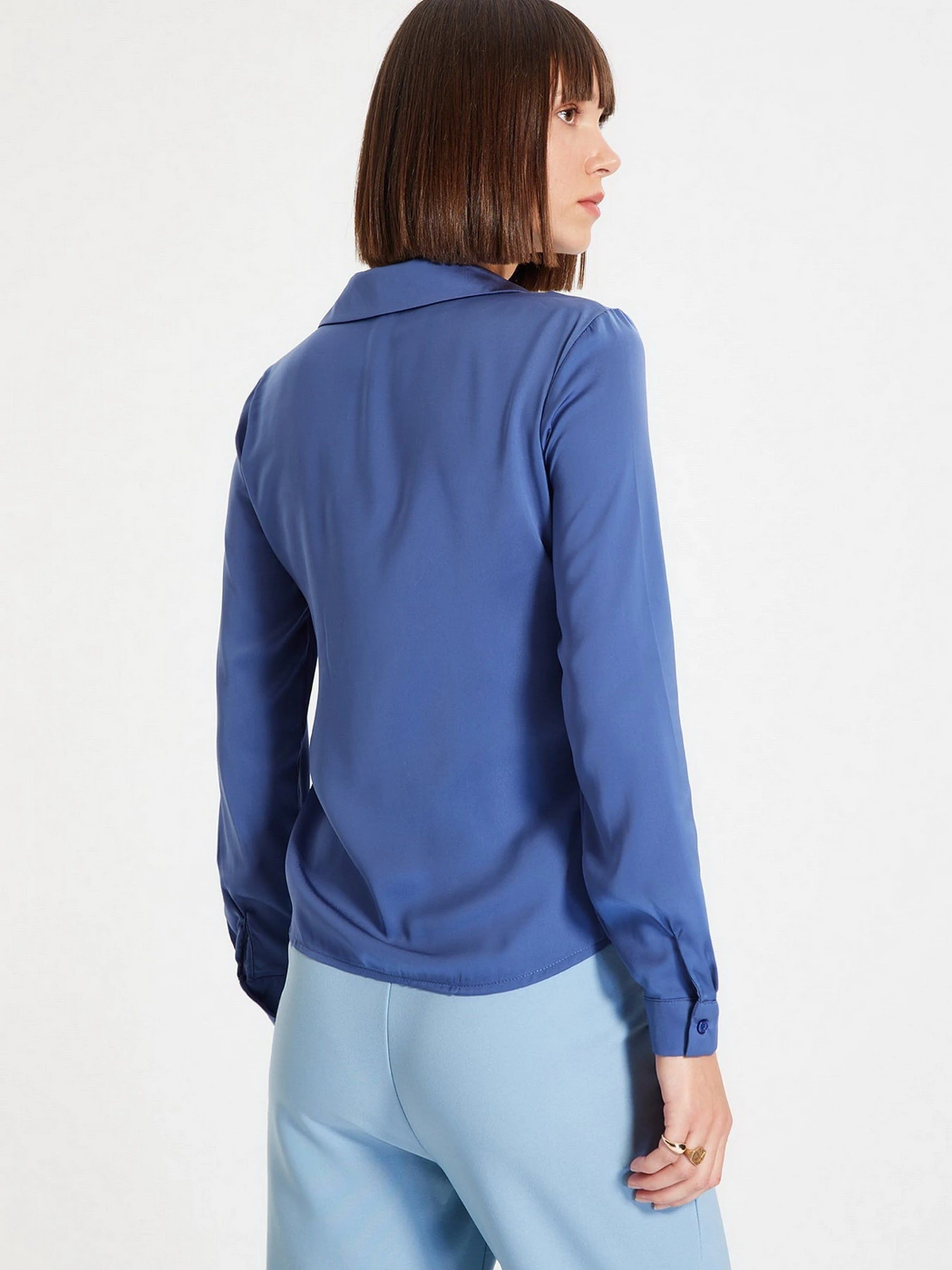 Рубашки Trendyol модель TWOAW22GO0131/Indigo Фото