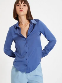 Рубашки Trendyol модель TWOAW22GO0131/Indigo Фото