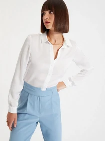 Рубашки Trendyol модель TWOAW22GO0132/Ekru Фото