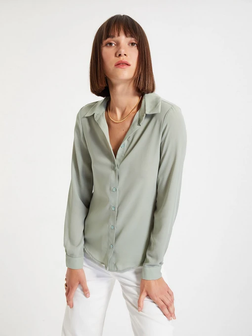 Рубашки Trendyol модель TWOAW22GO0132/Haki Фото