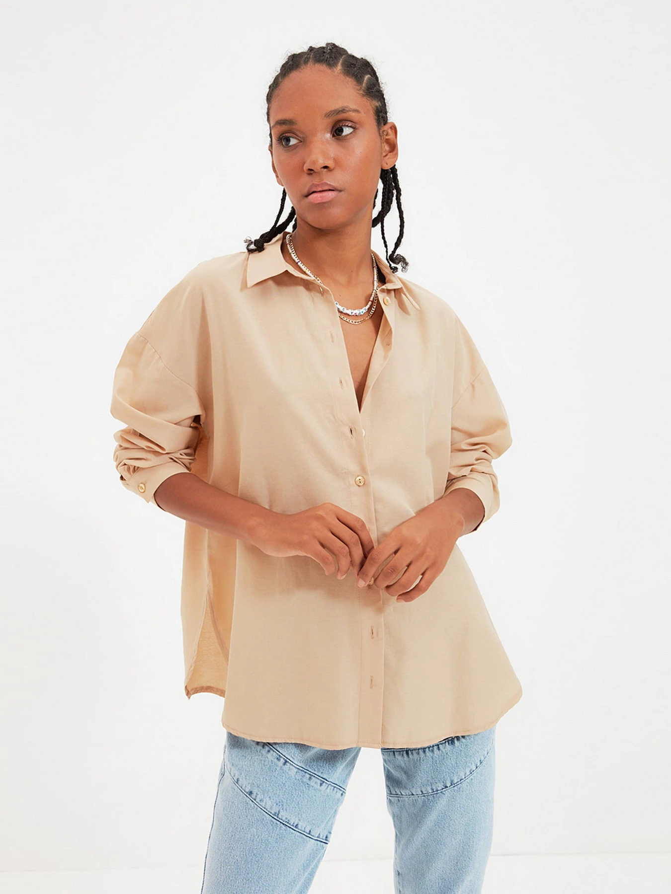 Рубашки Trendyol модель TWOAW22GO0147/Camel Фото