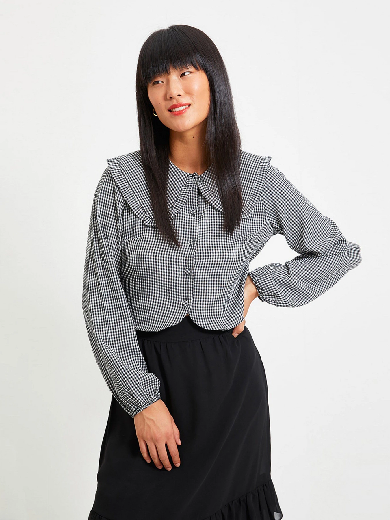 Рубашки Trendyol модель TWOAW22GO0310/Siyah Рубашки Trendyol модель TWOAW22GO0310/Siyah Фото