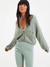 Свитры и кардиганы Trendyol модель TWOAW22HI0183/Mint Фото