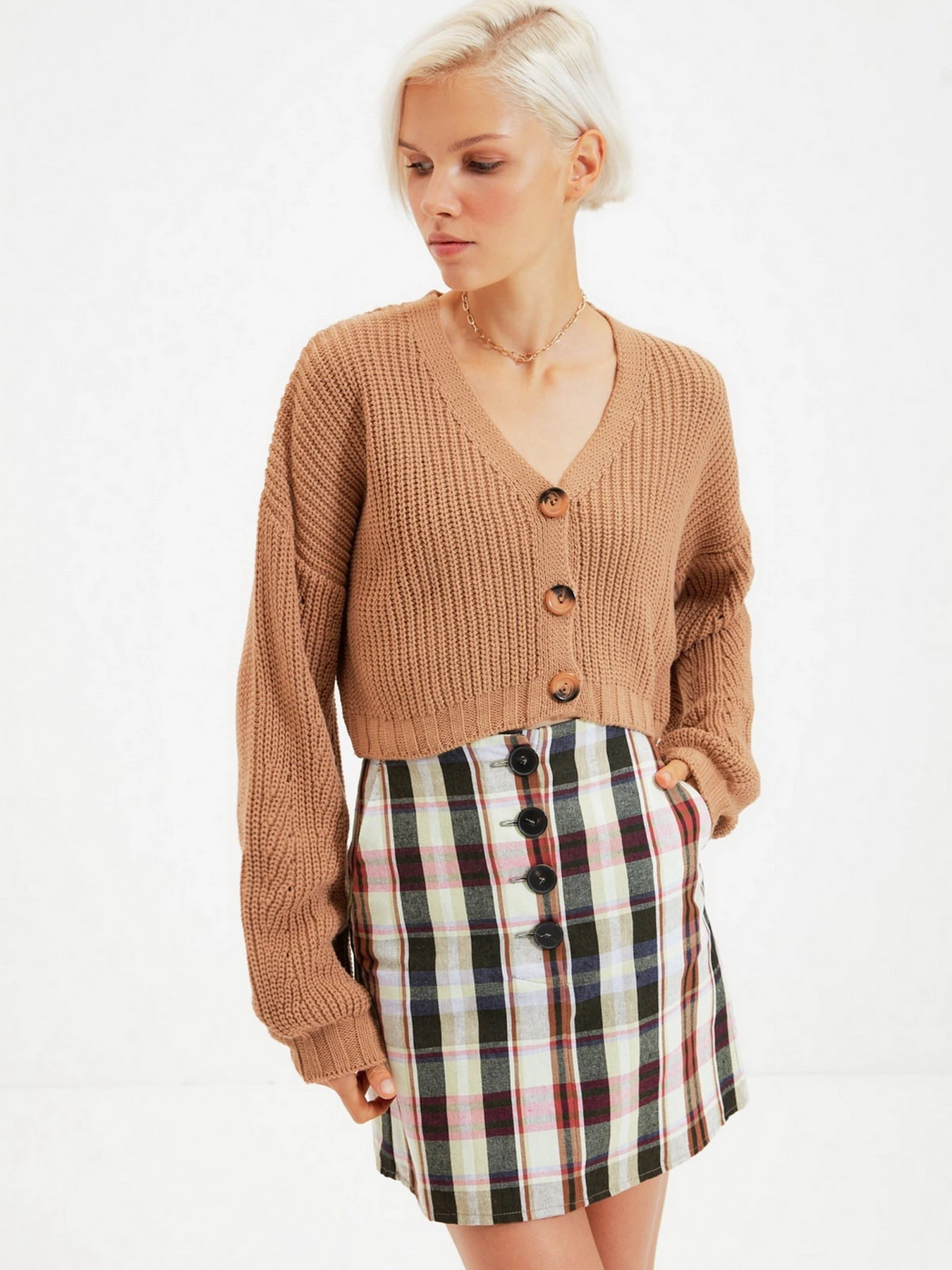 Свитры и кардиганы Trendyol модель TWOAW22HI0313/Camel Фото