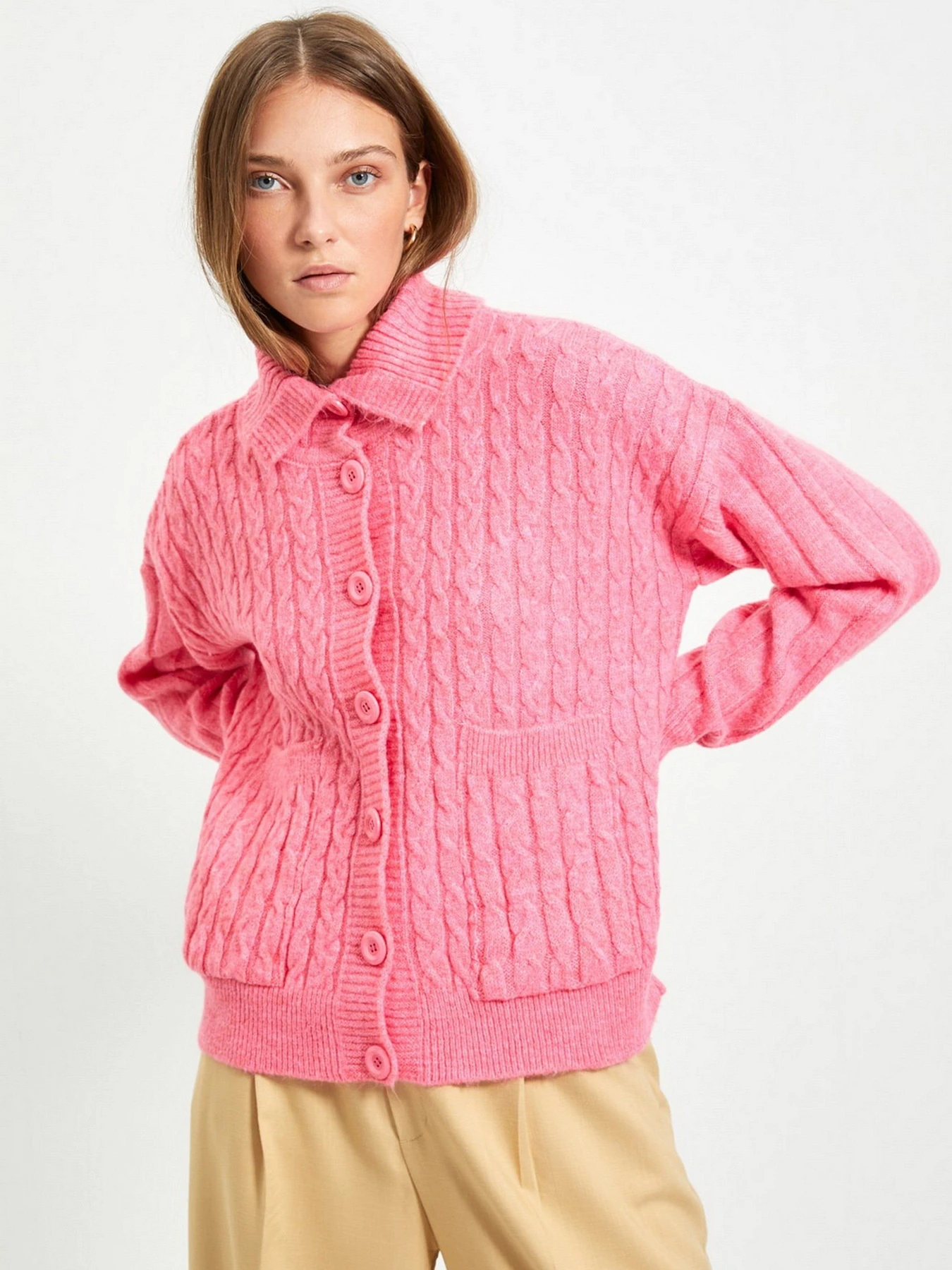 Свитры и кардиганы Trendyol модель TWOAW22HI0406/Pembe Фото
