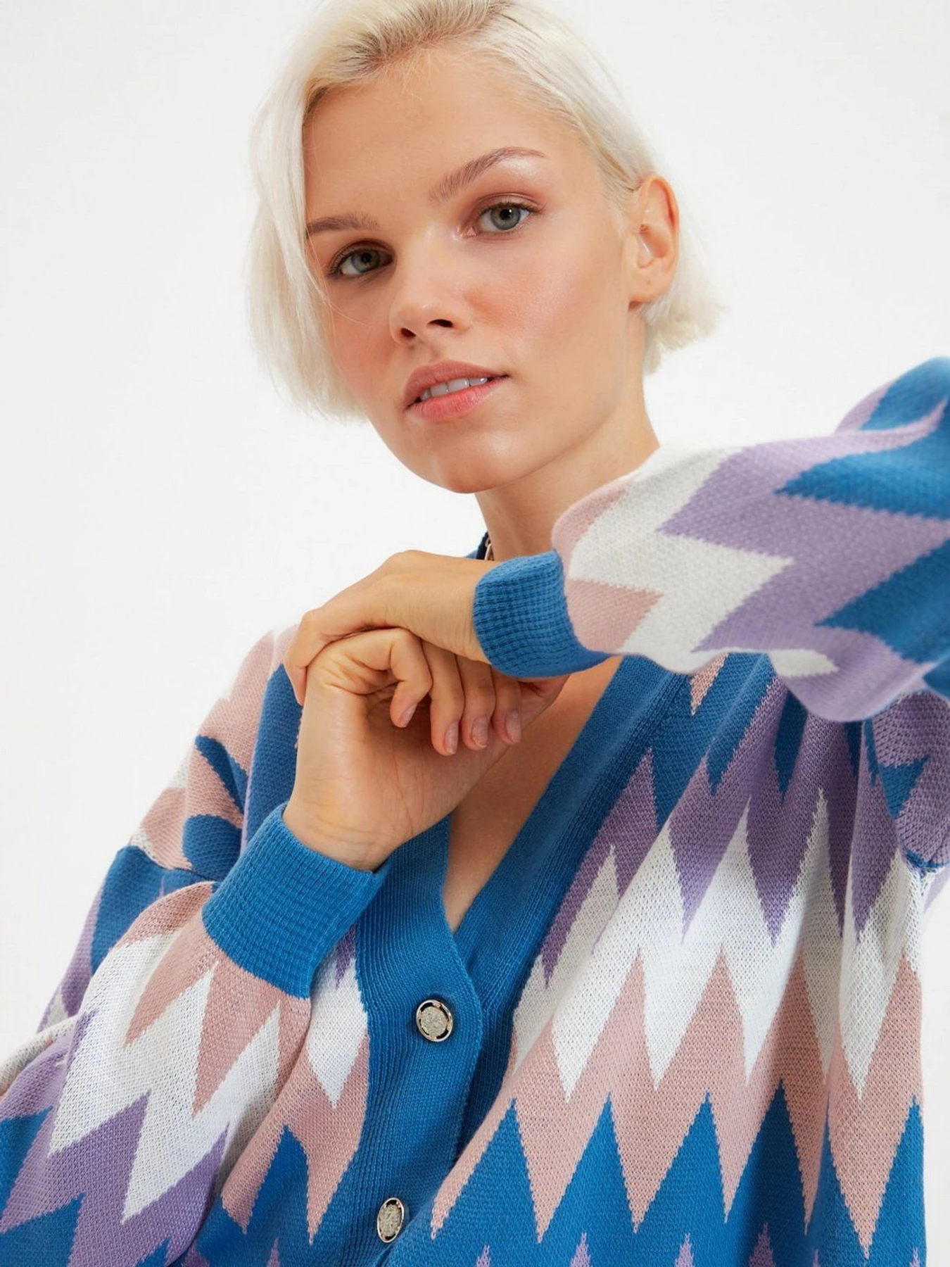 Свитры и кардиганы Trendyol модель TWOAW22HI0567/Mavi Свитры и кардиганы Trendyol модель TWOAW22HI0567/Mavi Фото