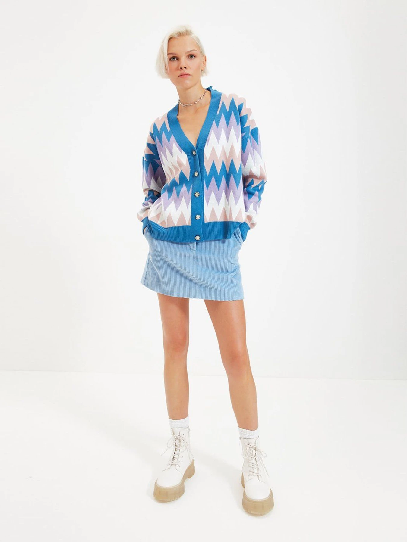 Свитры и кардиганы Trendyol модель TWOAW22HI0567/Mavi Свитры и кардиганы Trendyol модель TWOAW22HI0567/Mavi Фото