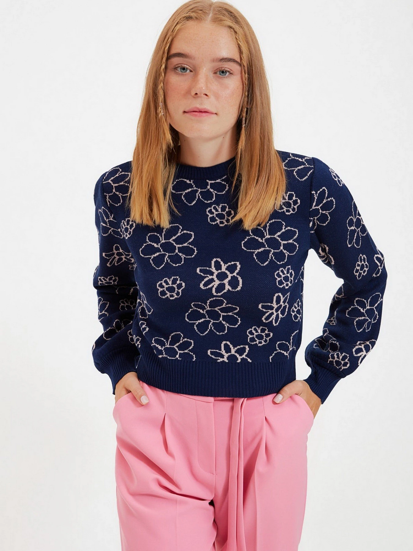 Свитры и кардиганы Trendyol модель TWOAW22KZ0097/Lacivert Свитры и кардиганы Trendyol модель TWOAW22KZ0097/Lacivert Фото