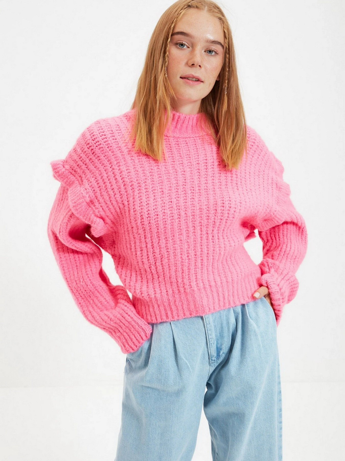 Свитры и кардиганы Trendyol модель TWOAW22KZ0240/Pembe Фото